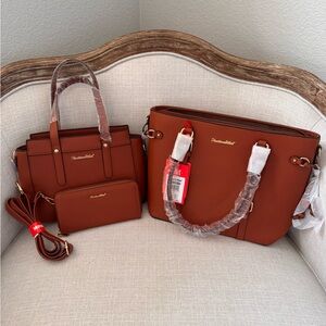 NWT Mountain West Tote, Satchel and Wallet Set